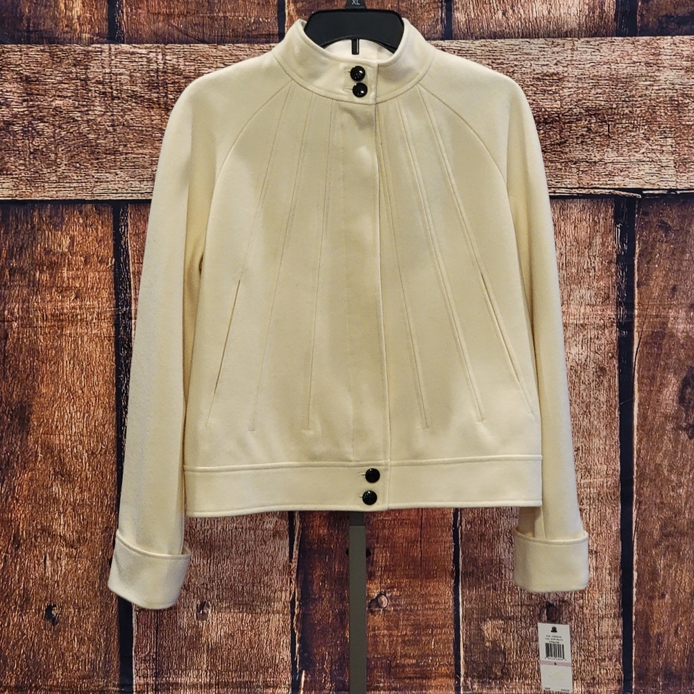 Calvin Klein Suits 6 Beige Wool Blend Jacket